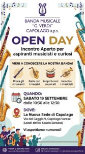 Open Day della Banda Musicale “G. Verdi” di Capolago: Vi Aspettiamo nella Nuova Sede!
