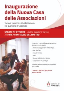 Una nuova casa per la nostra associazione: vi aspettiamo all’inaugurazione a Capolago!